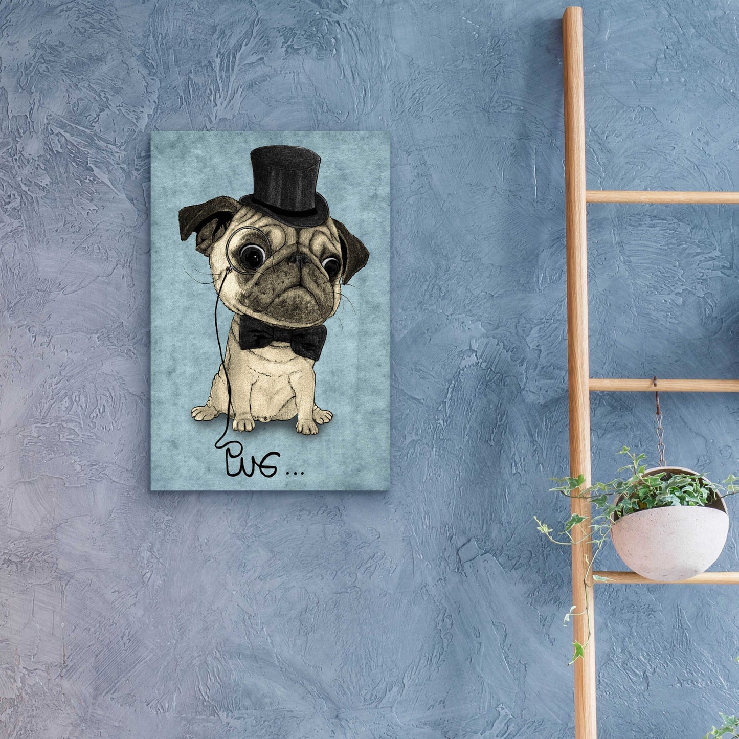 Epic Art 'Gentle Pug' by Barruf Acrylic Glass Wall Art,16x24