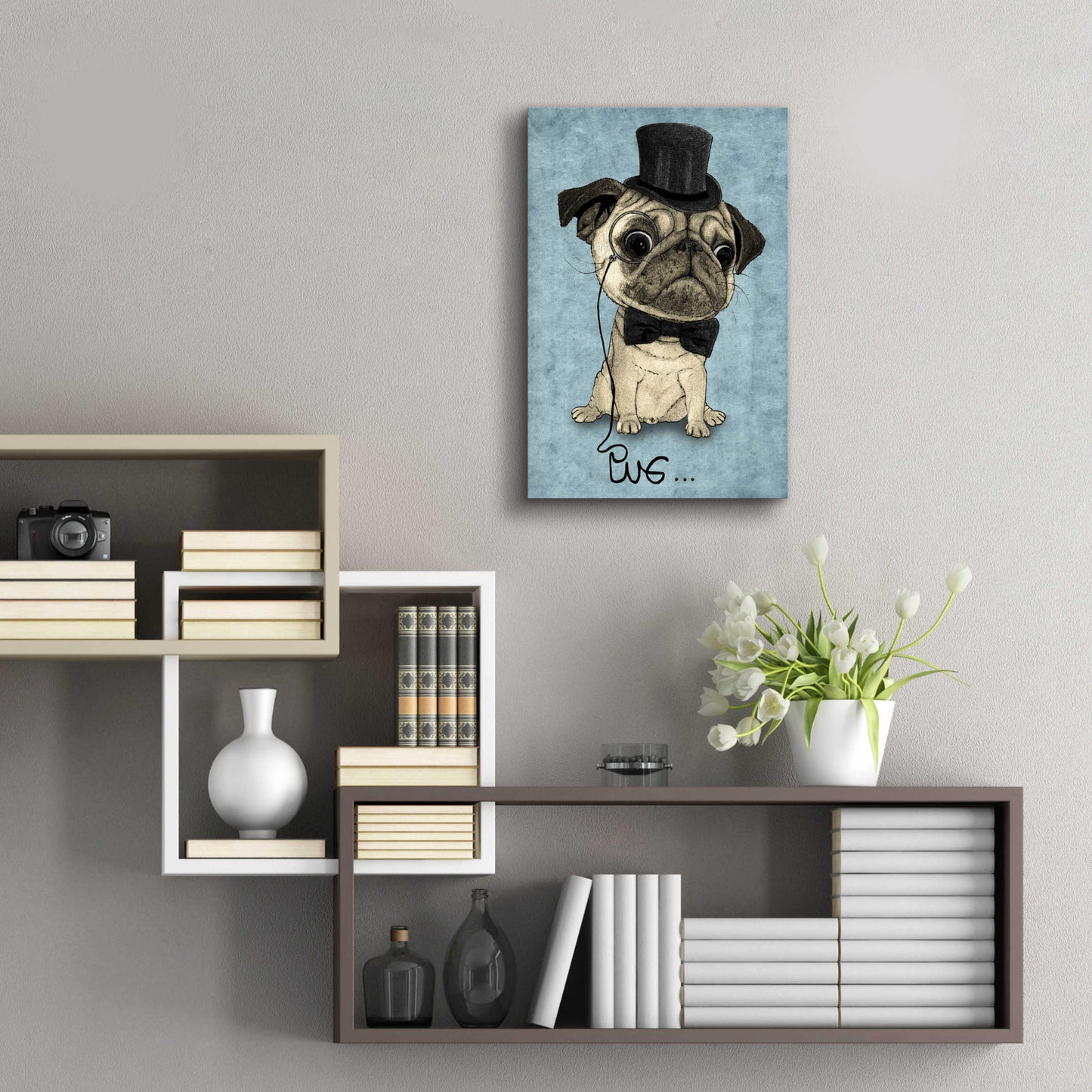 Epic Art 'Gentle Pug' by Barruf Acrylic Glass Wall Art,16x24