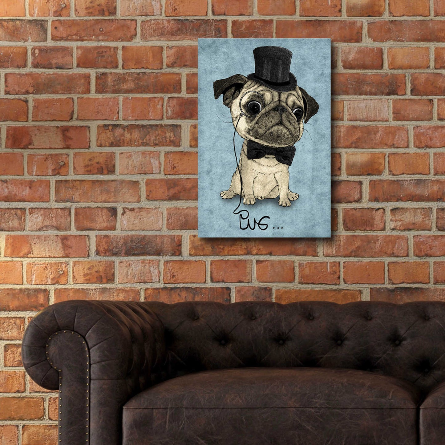 Epic Art 'Gentle Pug' by Barruf Acrylic Glass Wall Art,16x24