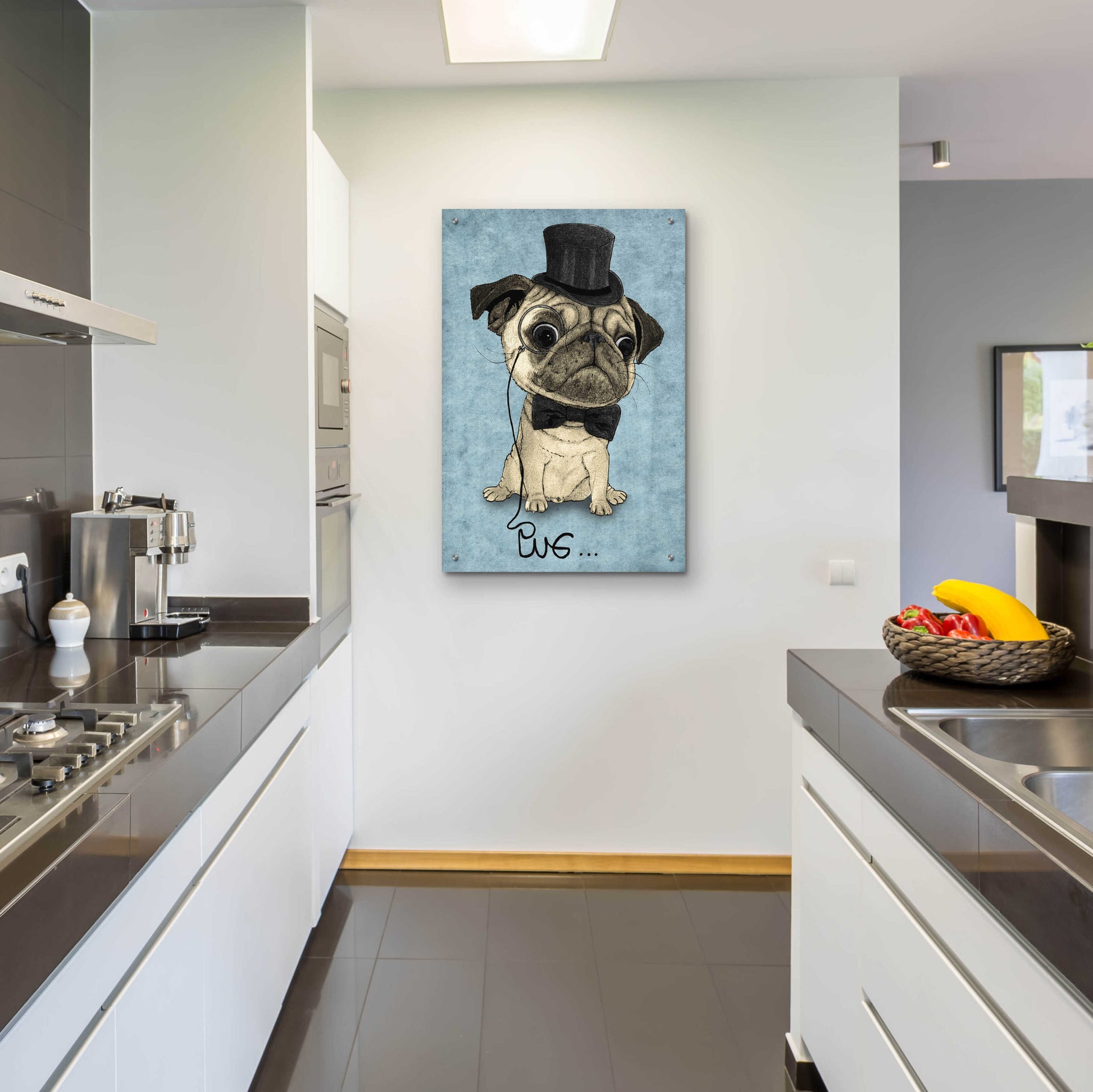 Epic Art 'Gentle Pug' by Barruf Acrylic Glass Wall Art,24x36