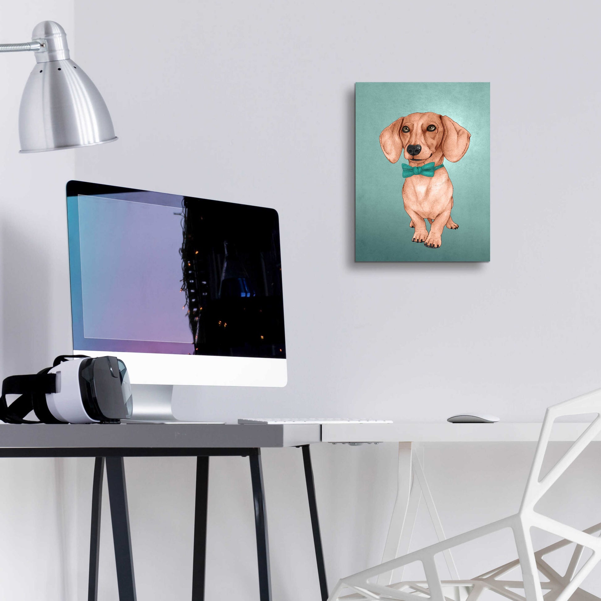 Epic Art 'The Wiener Dog' by Barruf Acrylic Glass Wall Art,12x16