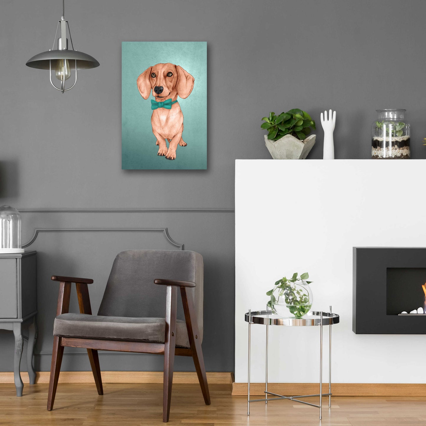 Epic Art 'The Wiener Dog' by Barruf Acrylic Glass Wall Art,16x24