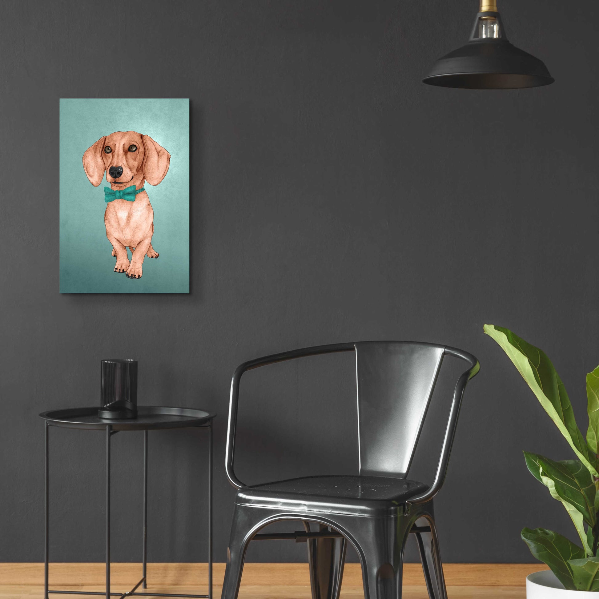 Epic Art 'The Wiener Dog' by Barruf Acrylic Glass Wall Art,16x24