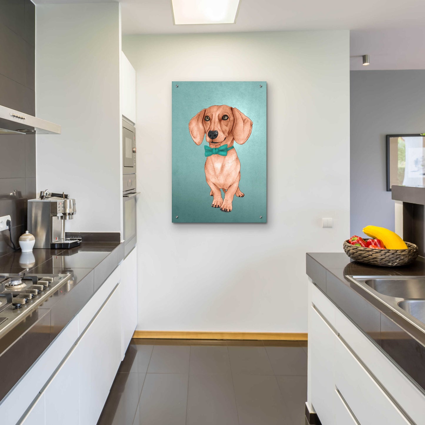 Epic Art 'The Wiener Dog' by Barruf Acrylic Glass Wall Art,24x36