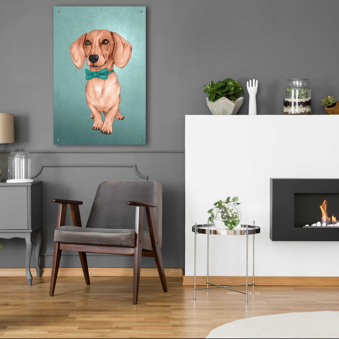 Epic Art 'The Wiener Dog' by Barruf Acrylic Glass Wall Art,24x36