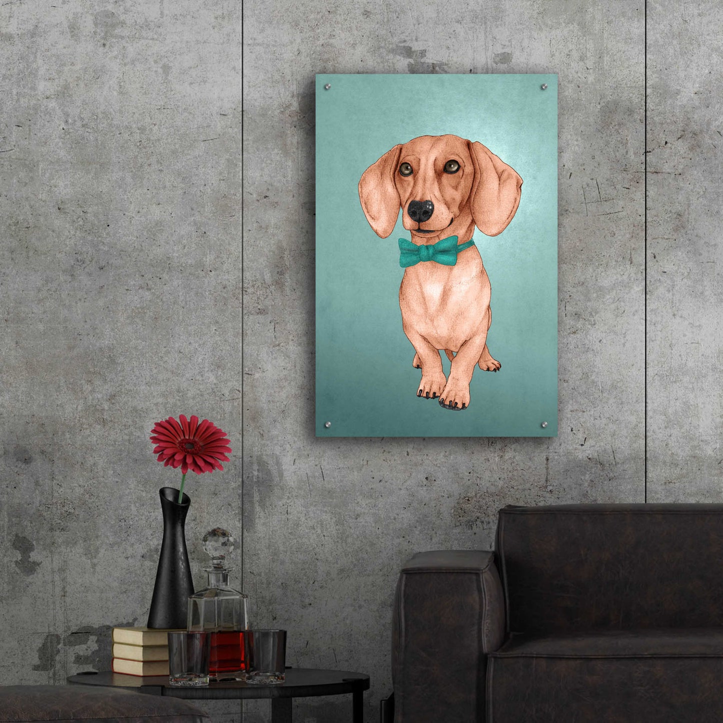 Epic Art 'The Wiener Dog' by Barruf Acrylic Glass Wall Art,24x36