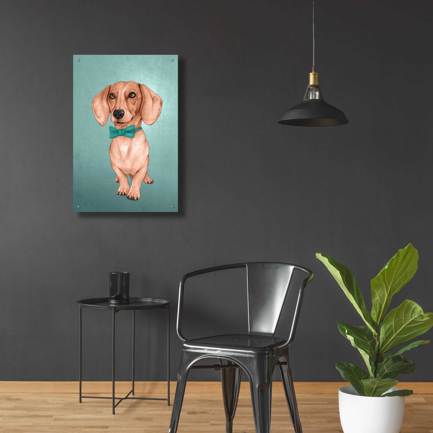 Epic Art 'The Wiener Dog' by Barruf Acrylic Glass Wall Art,24x36