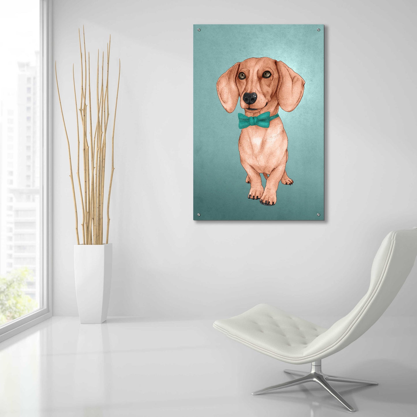 Epic Art 'The Wiener Dog' by Barruf Acrylic Glass Wall Art,24x36