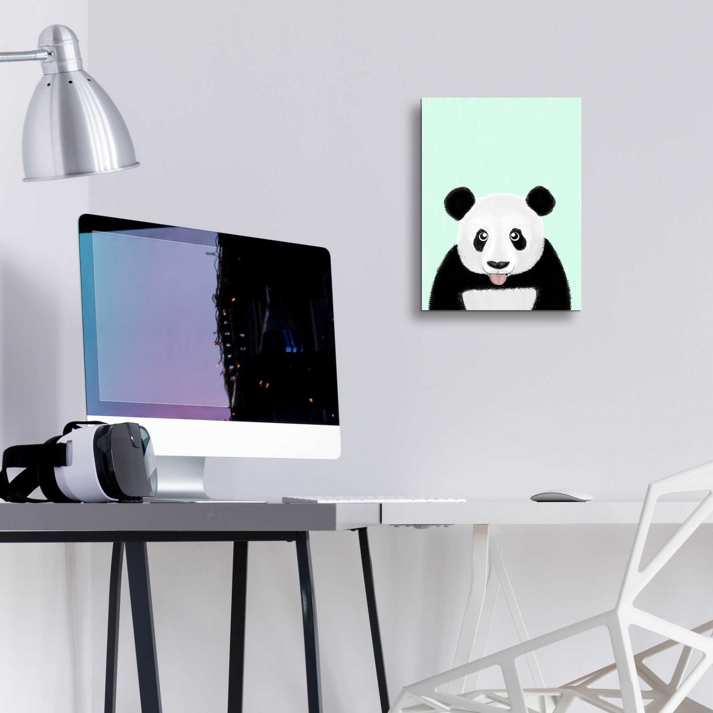 Epic Art 'Cute Panda' by Barruf Acrylic Glass Wall Art,12x16