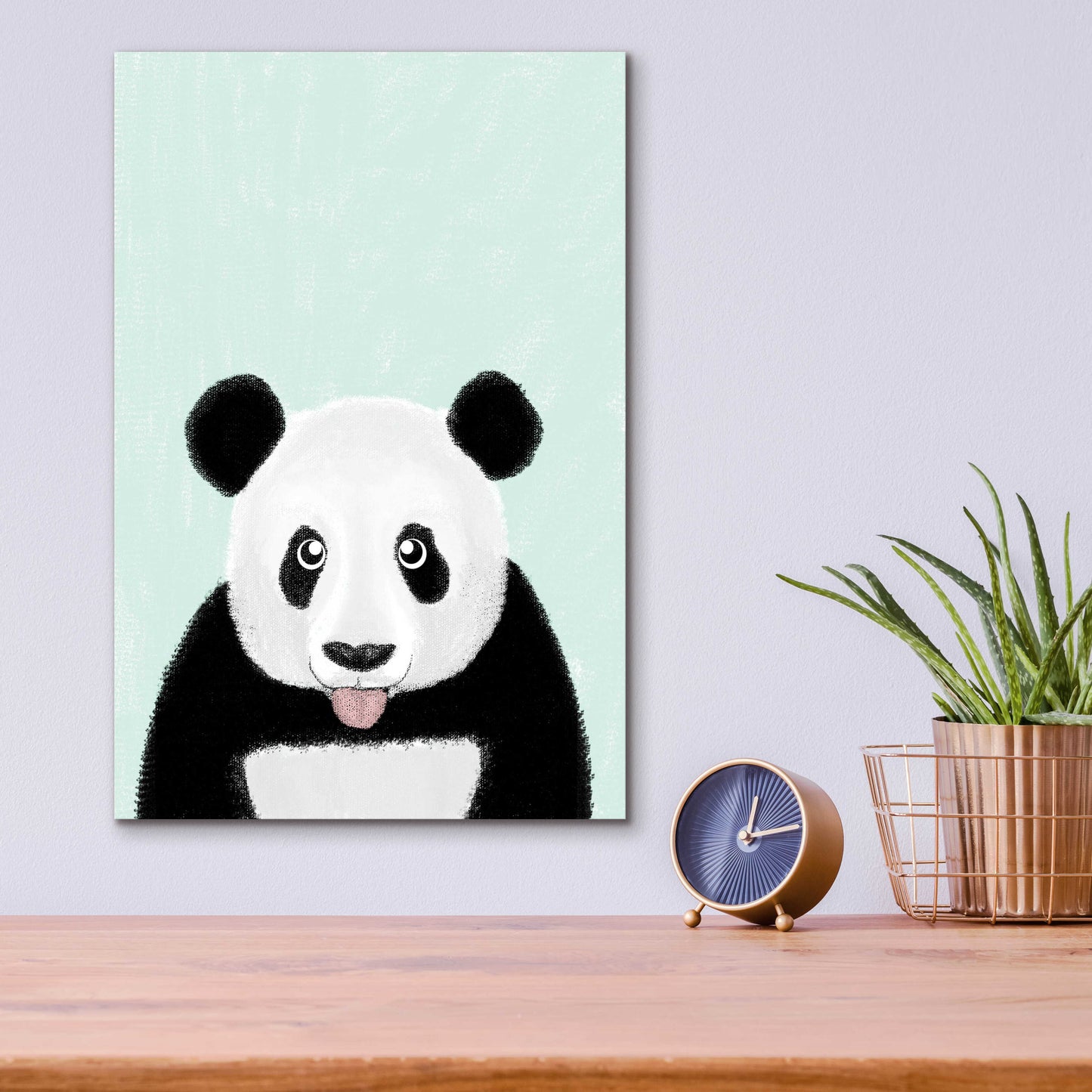 Epic Art 'Cute Panda' by Barruf Acrylic Glass Wall Art,12x16