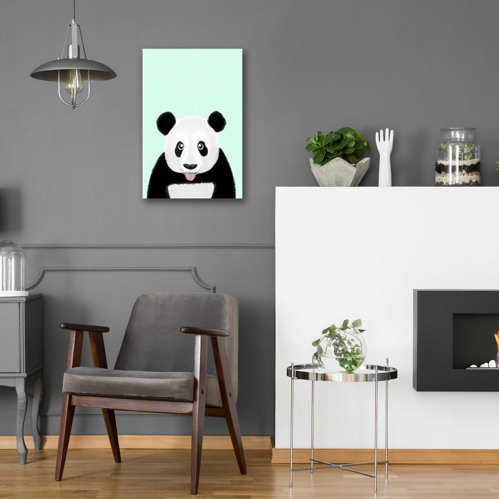 Epic Art 'Cute Panda' by Barruf Acrylic Glass Wall Art,16x24