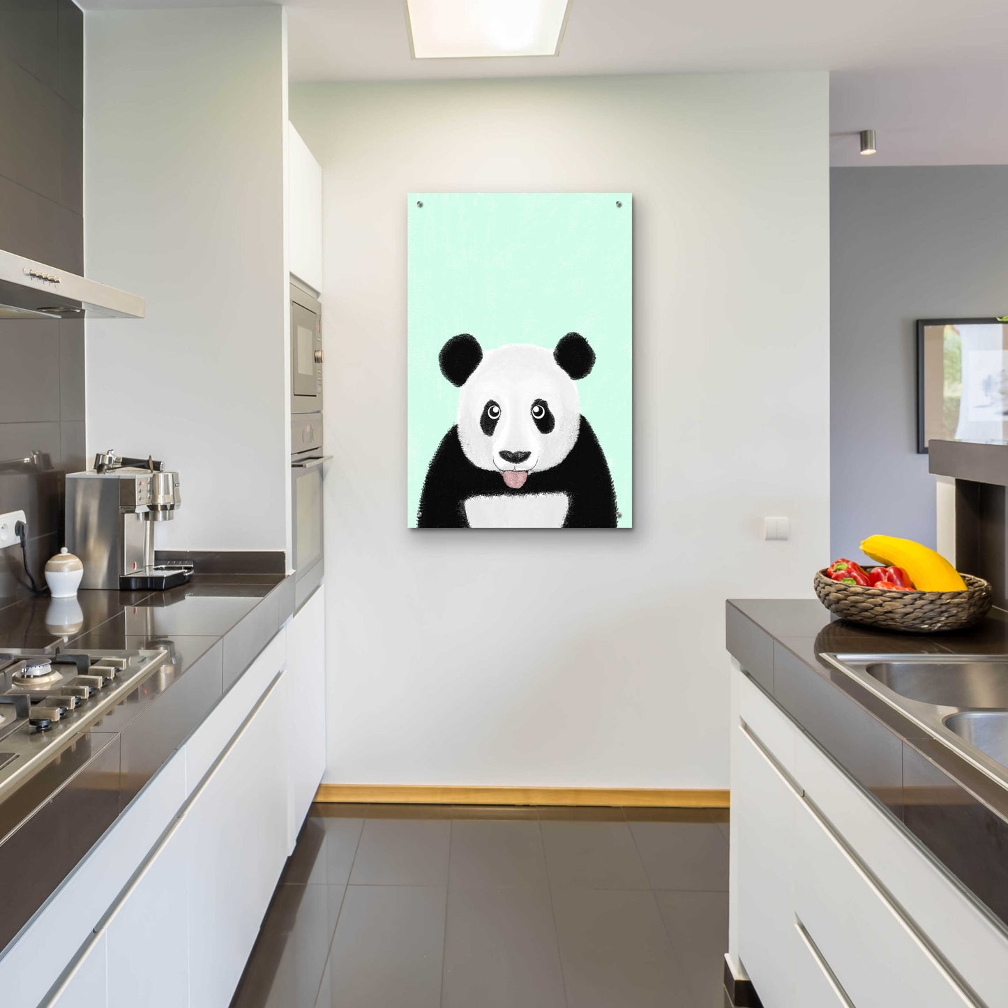 Epic Art 'Cute Panda' by Barruf Acrylic Glass Wall Art,24x36