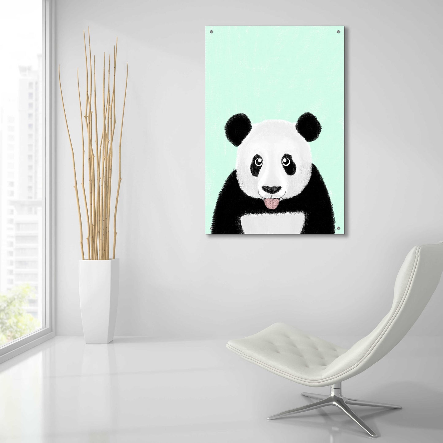 Epic Art 'Cute Panda' by Barruf Acrylic Glass Wall Art,24x36