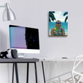 Sloth on Summer Holidays by Barruf - 12x16 acrylic wall art in a room