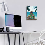 Sloth on Summer Holidays by Barruf - 12x16 acrylic wall art in a room