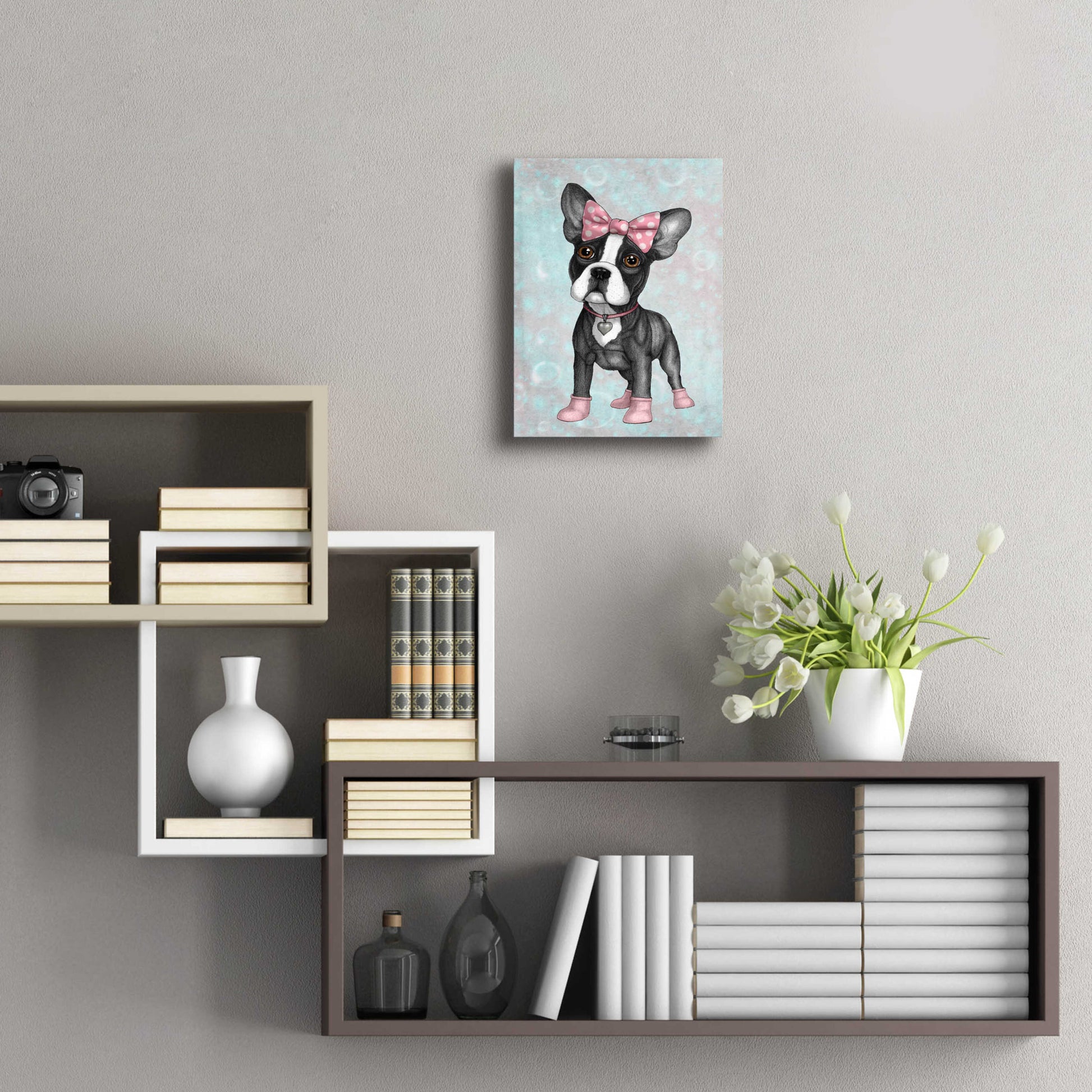 Epic Art 'Sweet Frenchie' by Barruf Acrylic Glass Wall Art,12x16