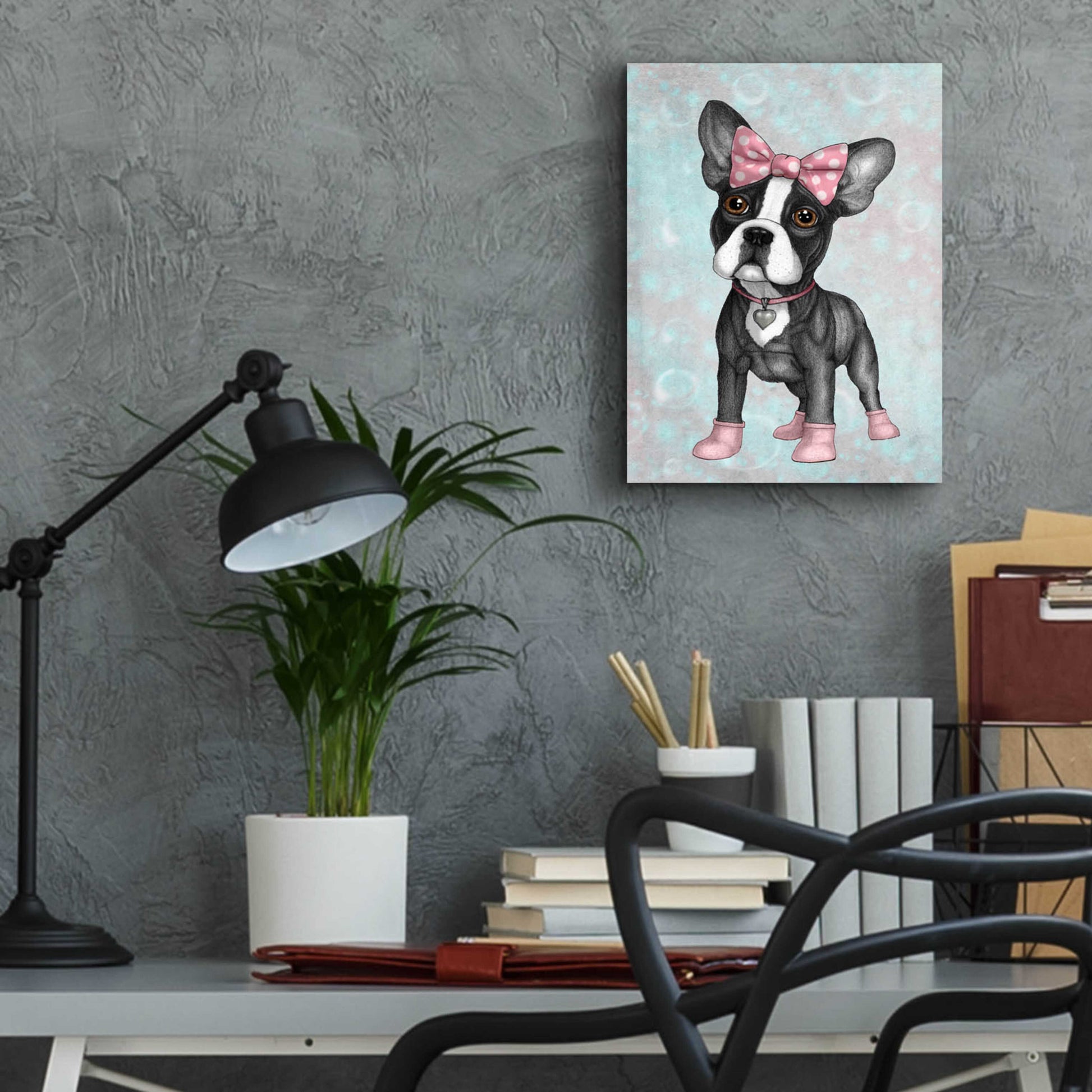 Epic Art 'Sweet Frenchie' by Barruf Acrylic Glass Wall Art,12x16