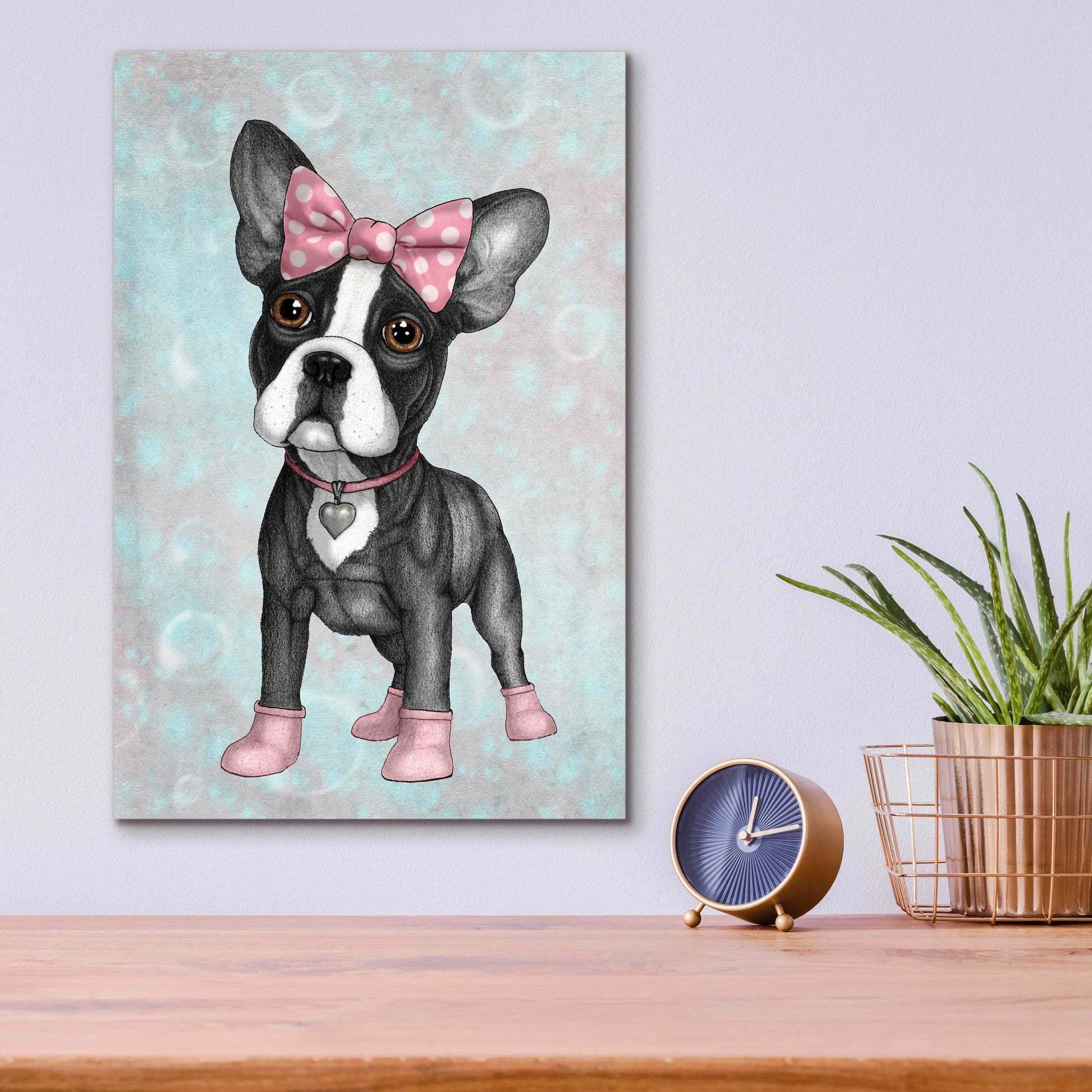 Epic Art 'Sweet Frenchie' by Barruf Acrylic Glass Wall Art,12x16