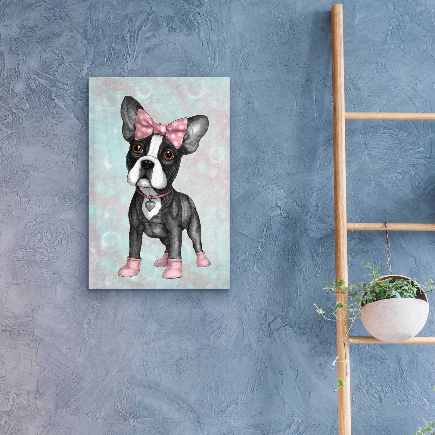 Epic Art 'Sweet Frenchie' by Barruf Acrylic Glass Wall Art,16x24