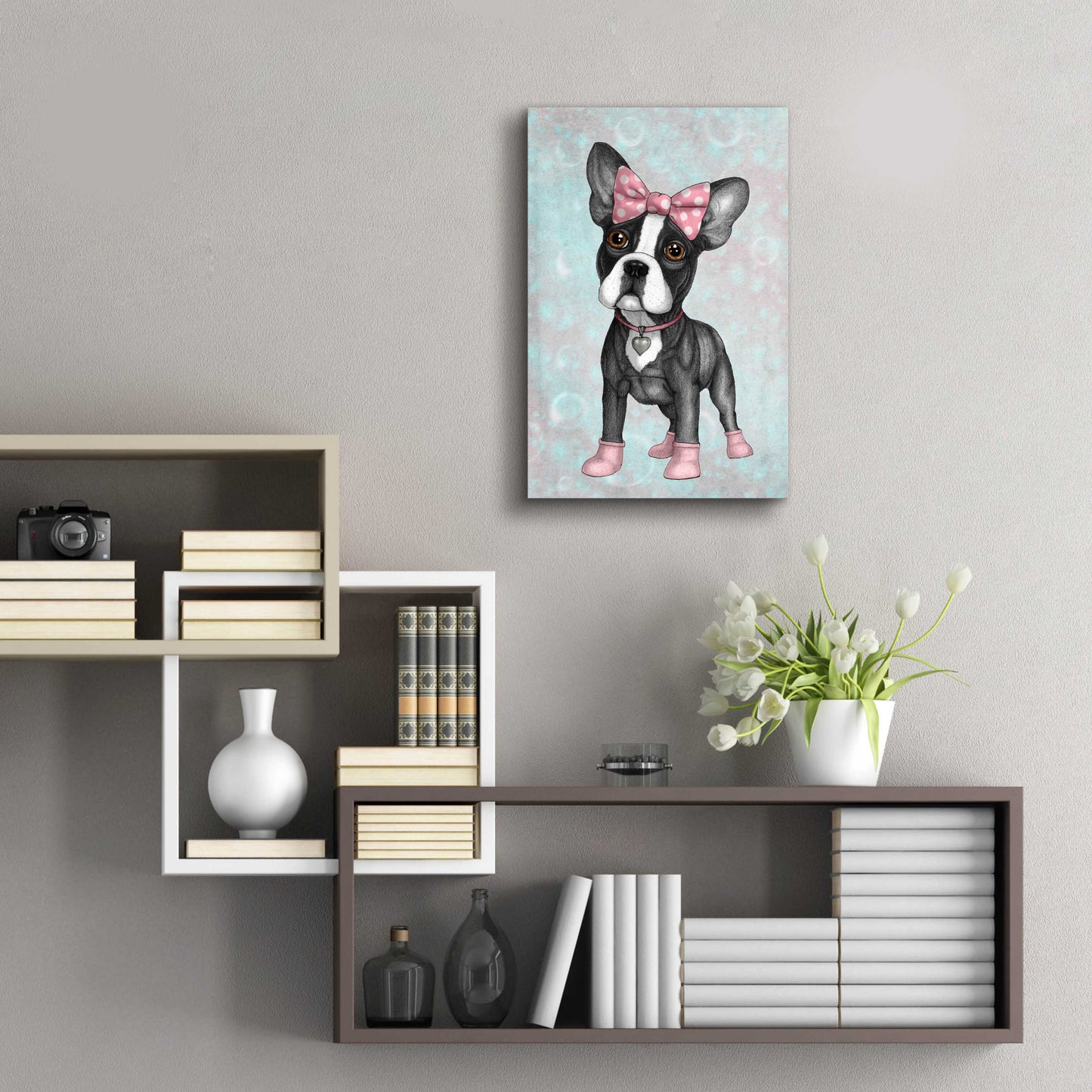 Epic Art 'Sweet Frenchie' by Barruf Acrylic Glass Wall Art,16x24