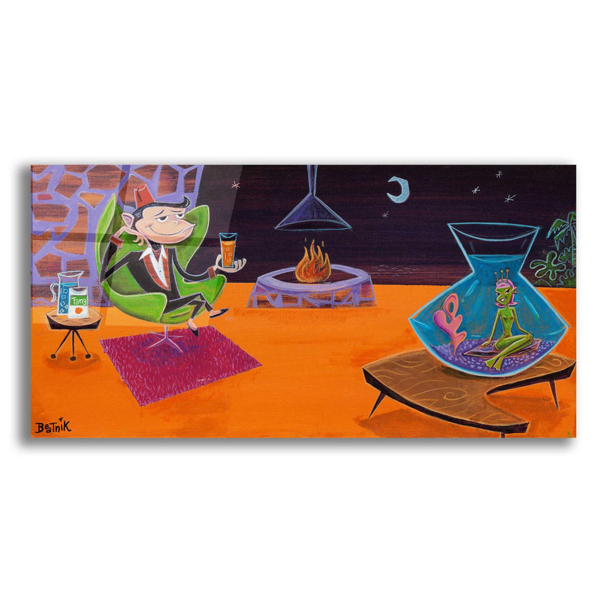 Epic Art 'Sea Monkey' by Beatnik Acrylic Glass Wall Art