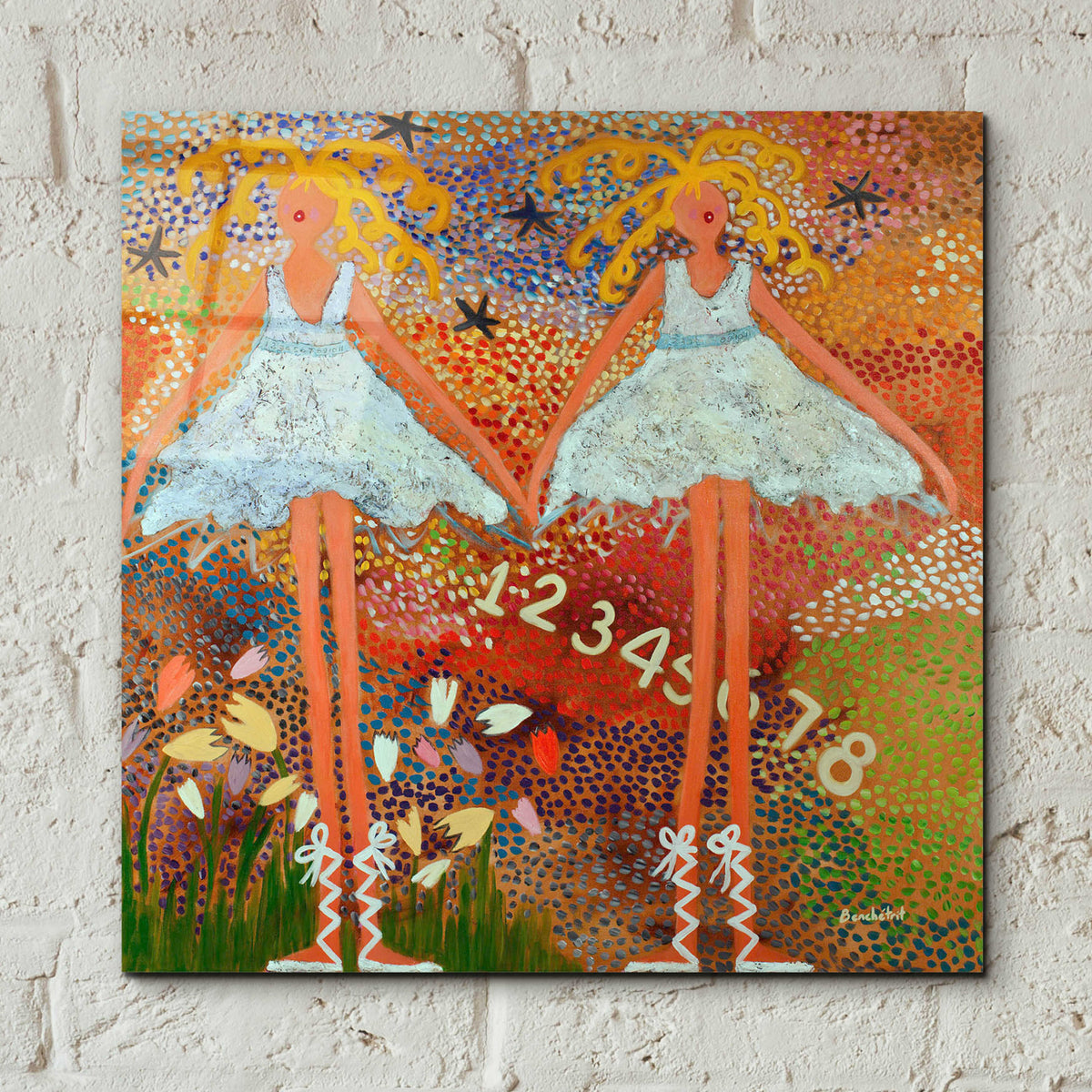 Desert Dance by Caroline Benchétrit - 12x12 acrylic wall art in a room