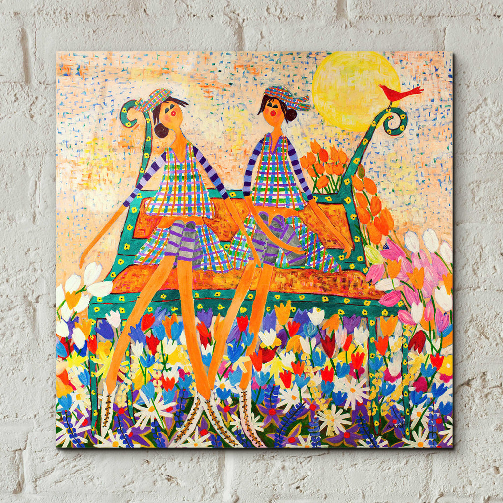 The Cardinal by Caroline Benchétrit - 12x12 acrylic wall art in a room