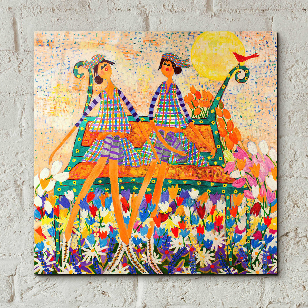 The Cardinal by Caroline Benchétrit - 12x12 acrylic wall art in a room