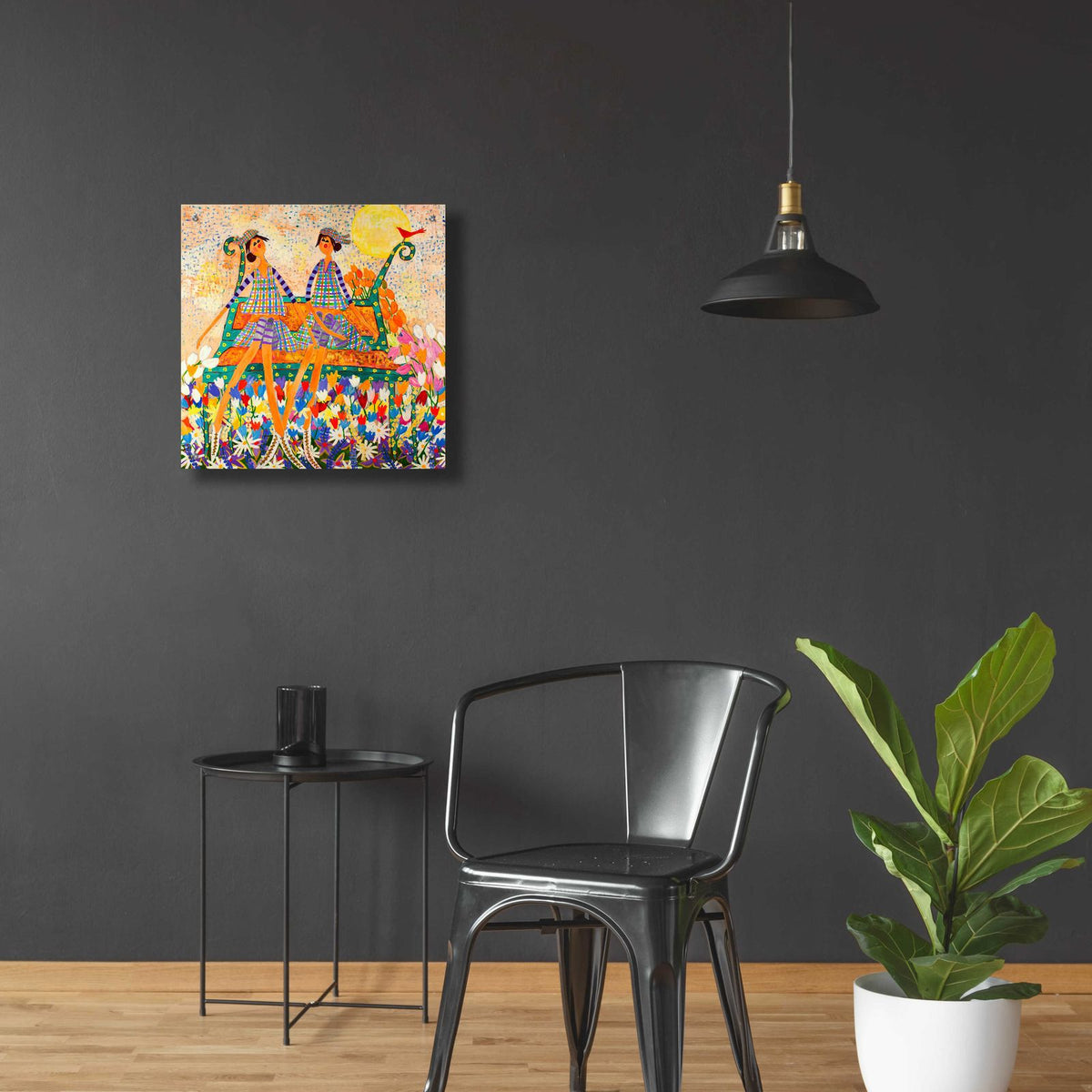 The Cardinal by Caroline Benchétrit - 24x24 acrylic wall art in a room
