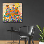 The Cardinal by Caroline Benchétrit - 36x36 acrylic wall art in a room