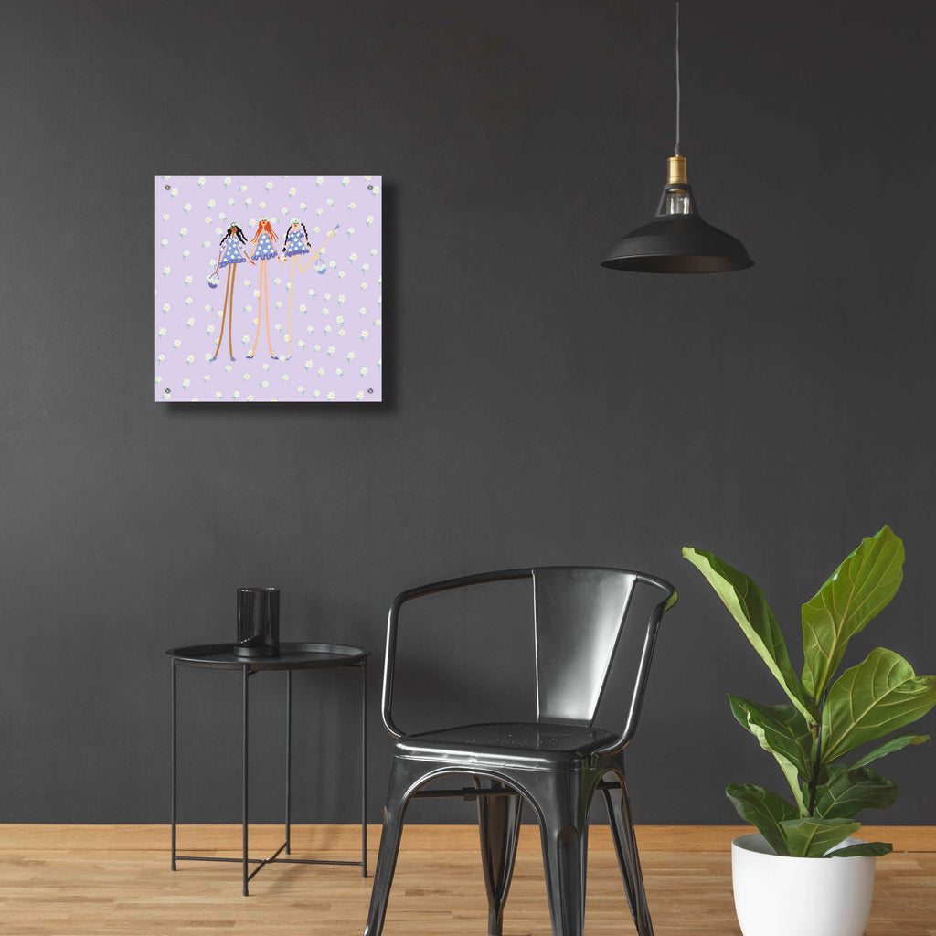 Epic Art 'Flower Girls' by Caroline Benchétrit Acrylic Glass Wall Art,24x24