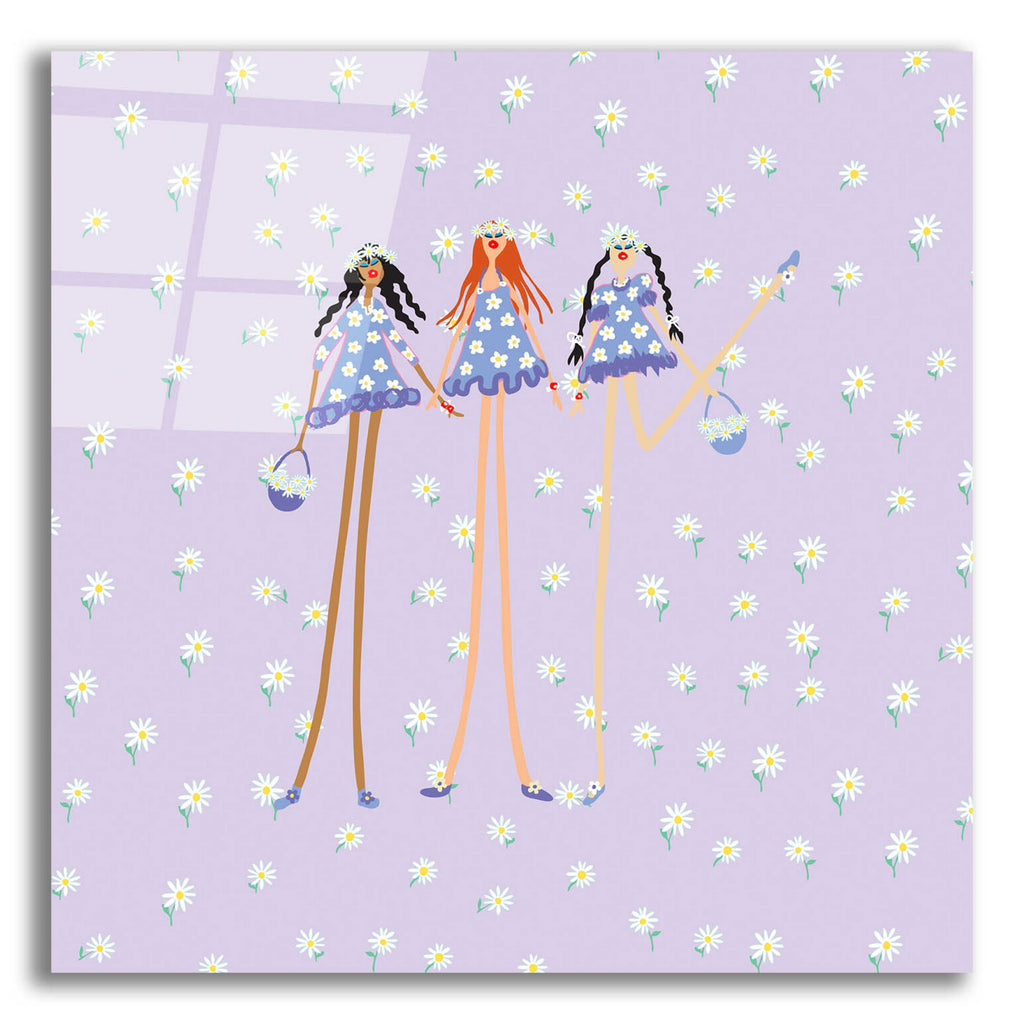 Epic Art 'Flower Girls' by Caroline Benchétrit Acrylic Glass Wall Art