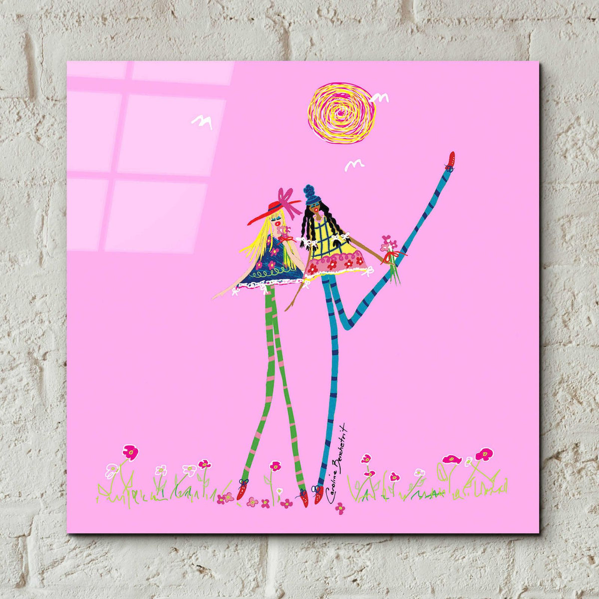 Best Friends by Caroline Benchétrit - 12x12 acrylic wall art in a room