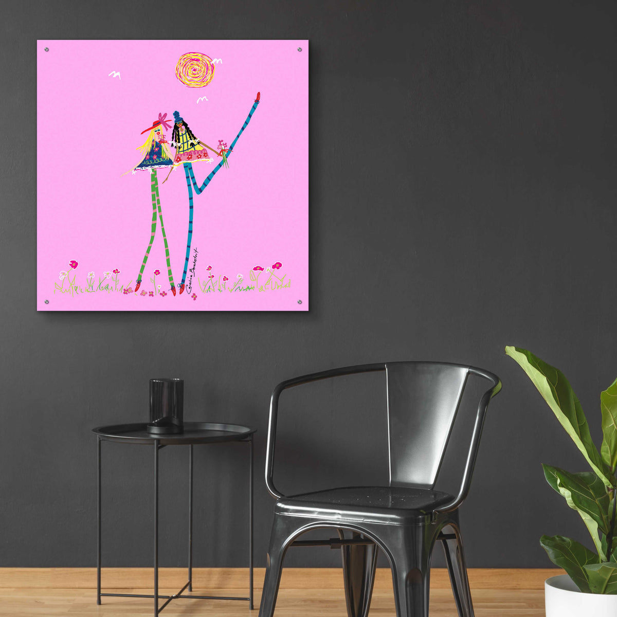 Best Friends by Caroline Benchétrit - 36x36 acrylic wall art in a room