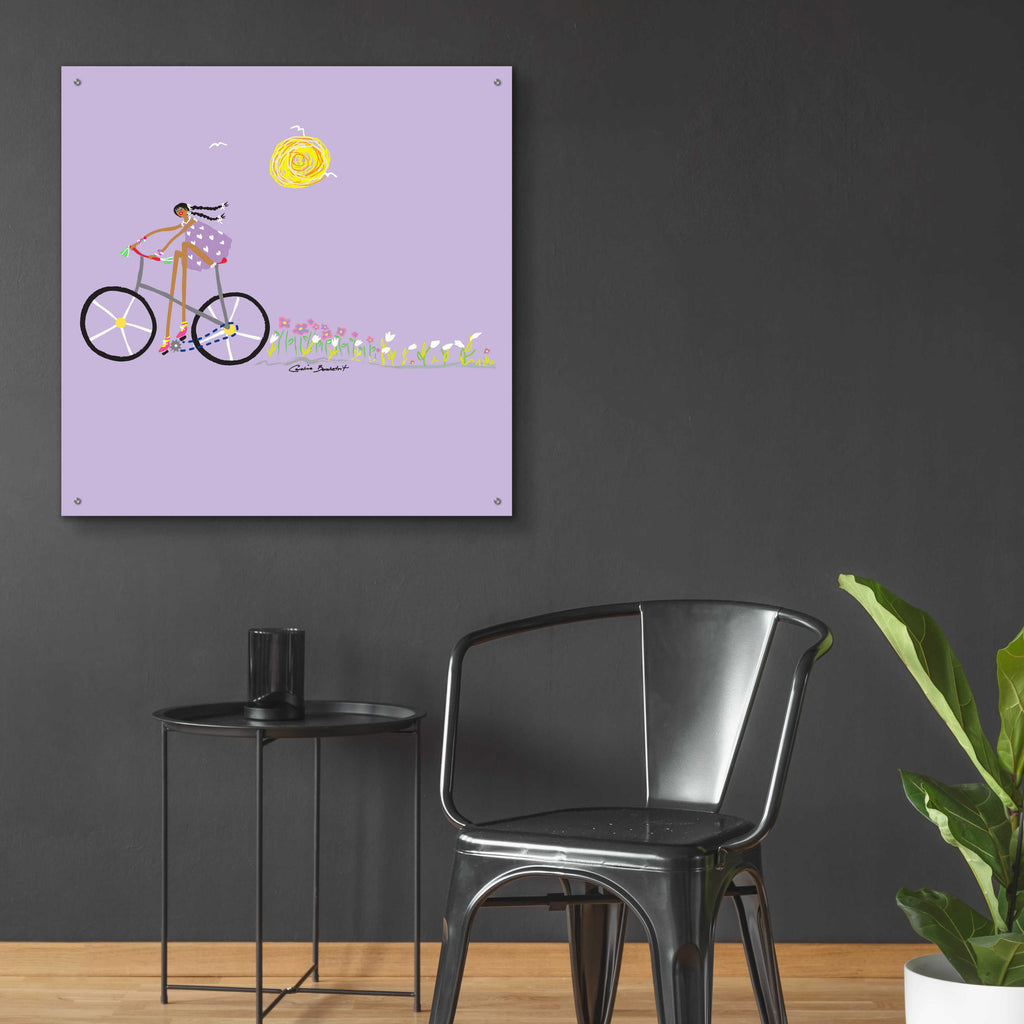 Tour de Girls 2 by Caroline Benchétrit - 36x36 acrylic wall art in a room