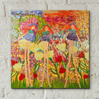 Three Friends by Caroline Benchétrit - 12x12 acrylic wall art in a room