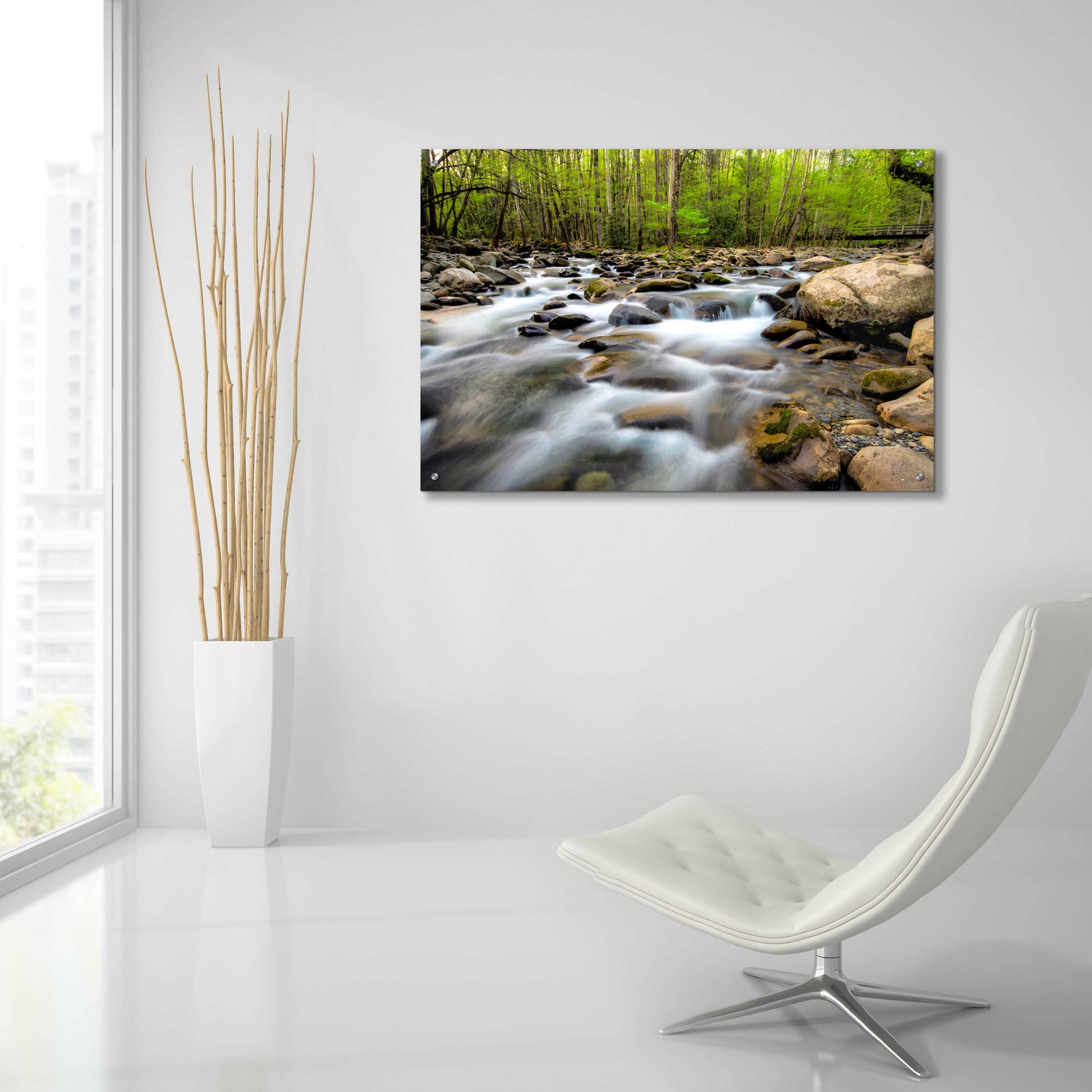 Epic Art 'Below the Bridge' by Daniel Burt Acrylic Glass Wall Art,36x24