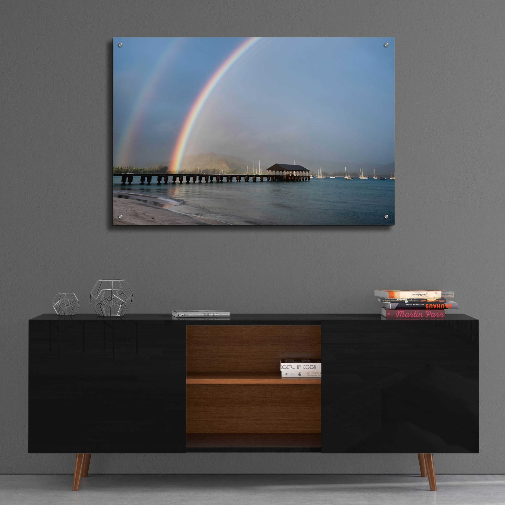 Epic Art 'Rainbows at Hanalei' by Daniel Burt Acrylic Glass Wall Art,36x24