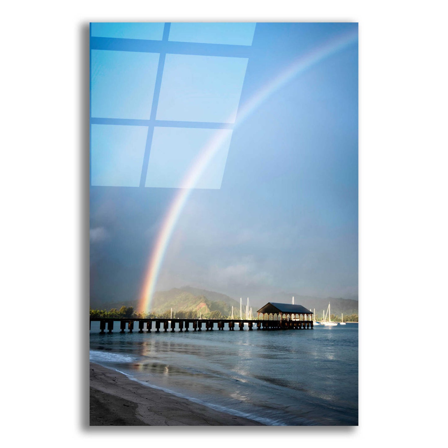 Epic Art 'Rainbows at Hanalei II' by Daniel Burt Acrylic Glass Wall Art,16x24