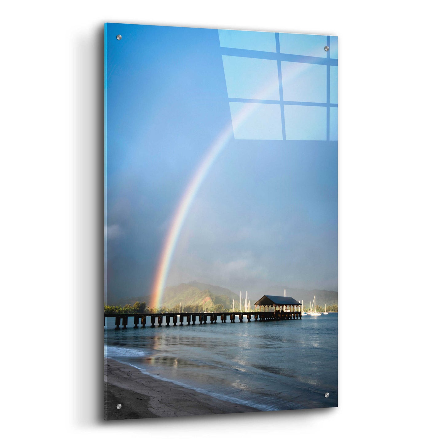 Epic Art 'Rainbows at Hanalei II' by Daniel Burt Acrylic Glass Wall Art,24x36