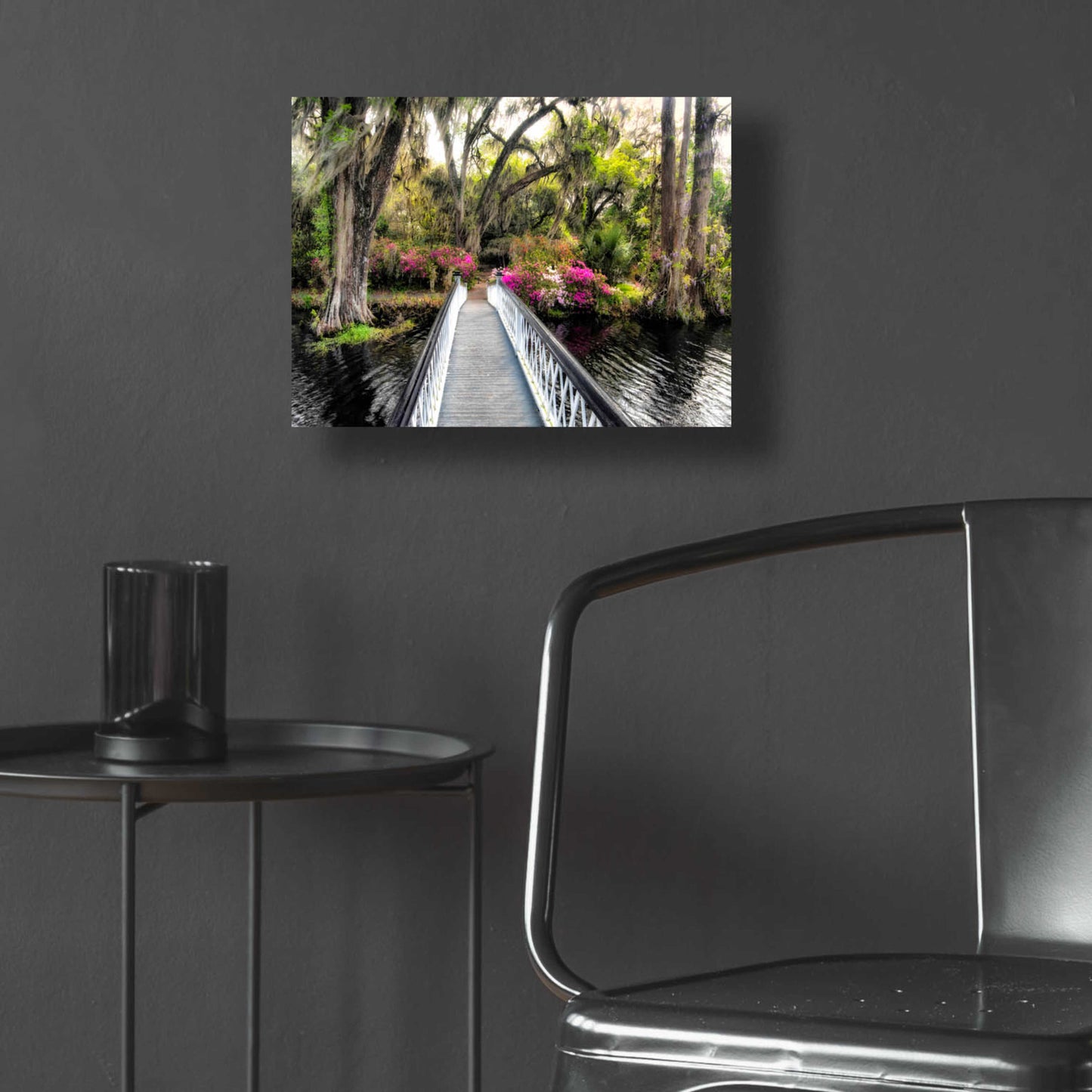 Epic Art 'The Garden Bridge' by Daniel Burt Acrylic Glass Wall Art,16x12