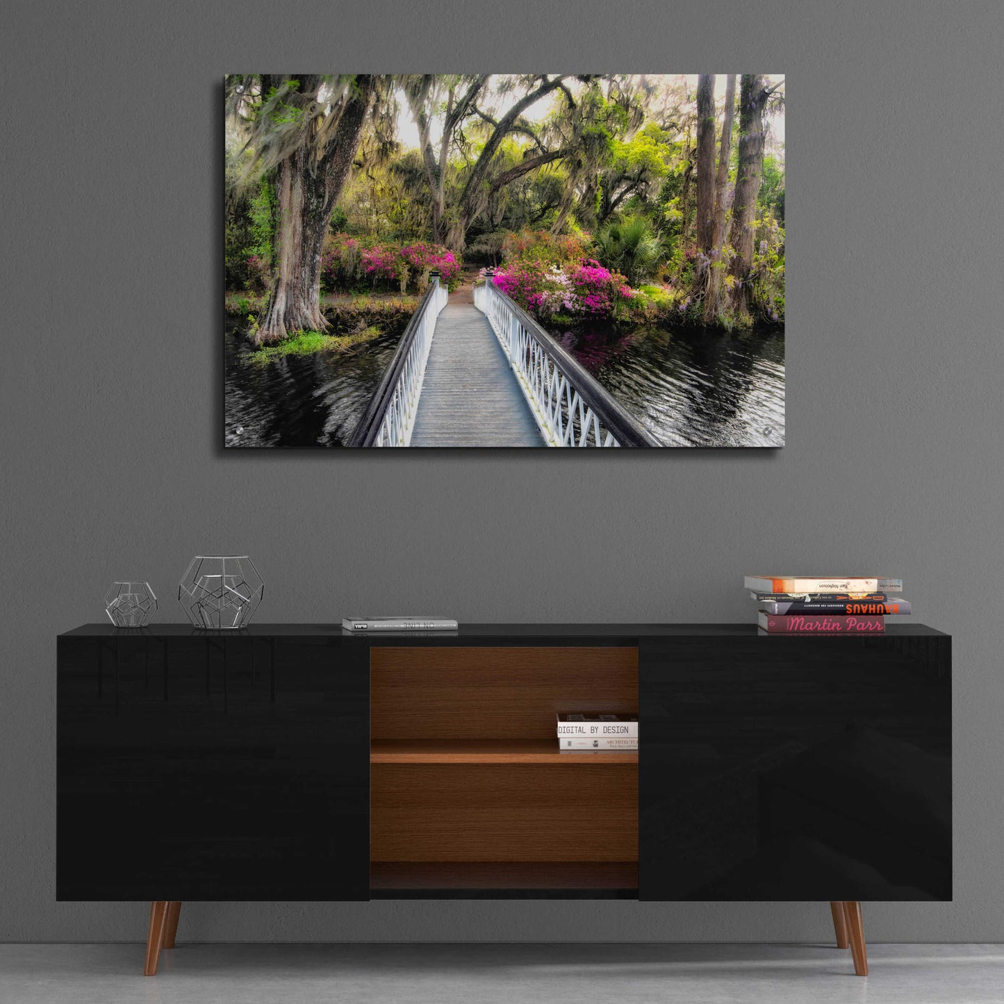 Epic Art 'The Garden Bridge' by Daniel Burt Acrylic Glass Wall Art,36x24