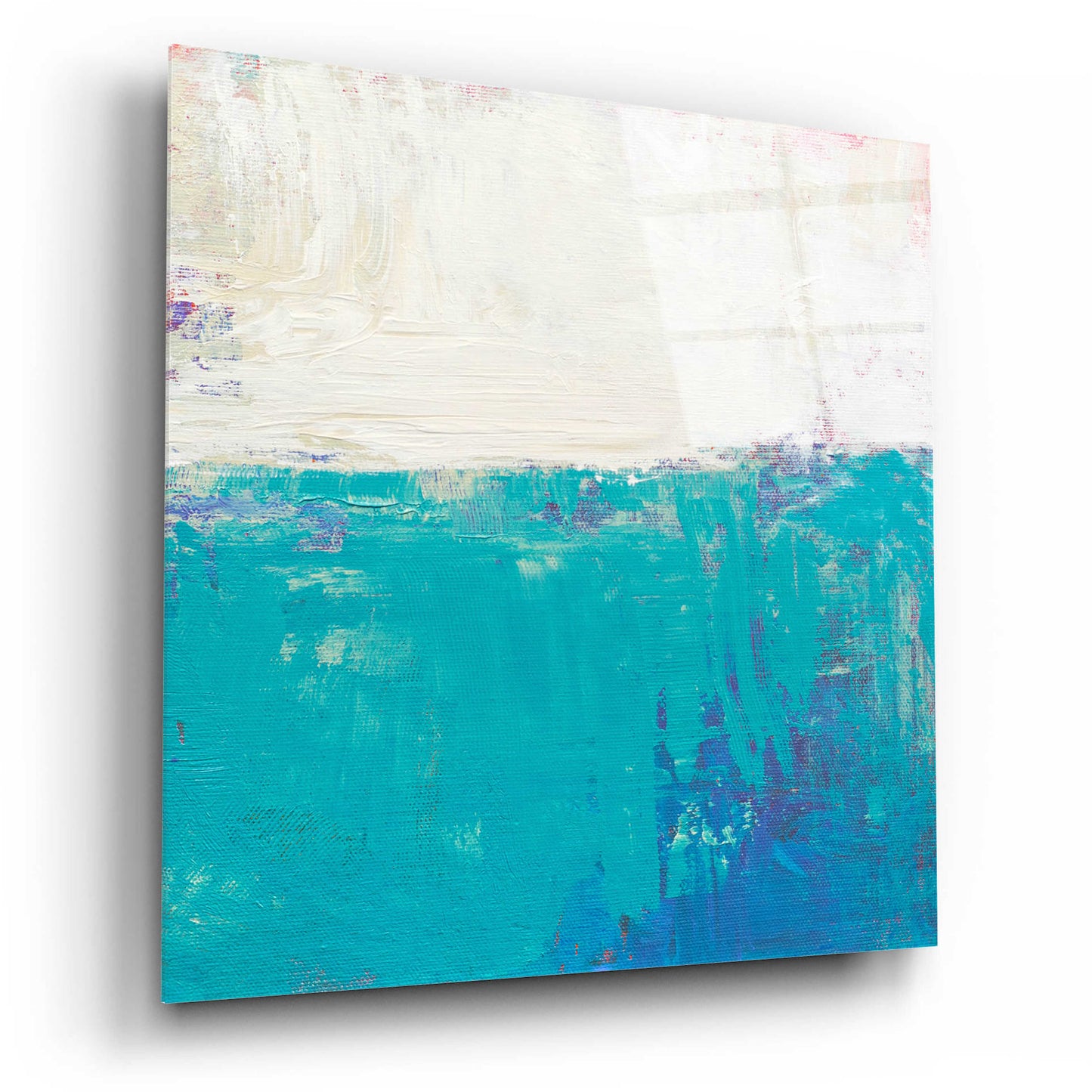 Epic Art 'Aqua White' by Don Bishop Acrylic Glass Wall Art,12x12