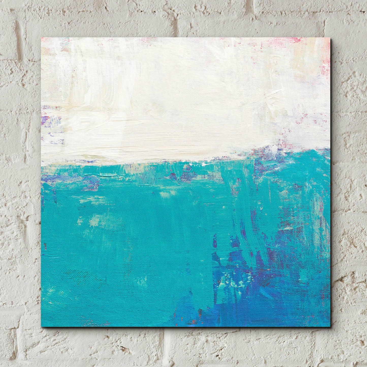 Epic Art 'Aqua White' by Don Bishop Acrylic Glass Wall Art,12x12