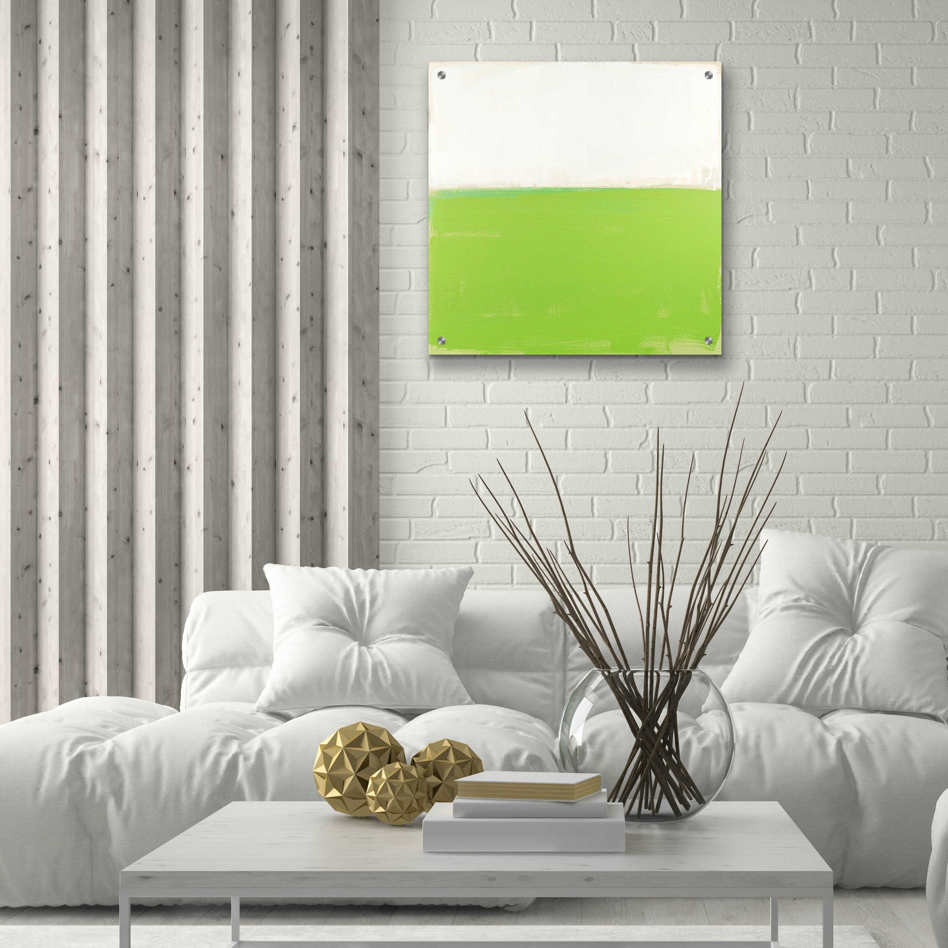 Epic Art 'Fresh Green' by Don Bishop Acrylic Glass Wall Art,24x24