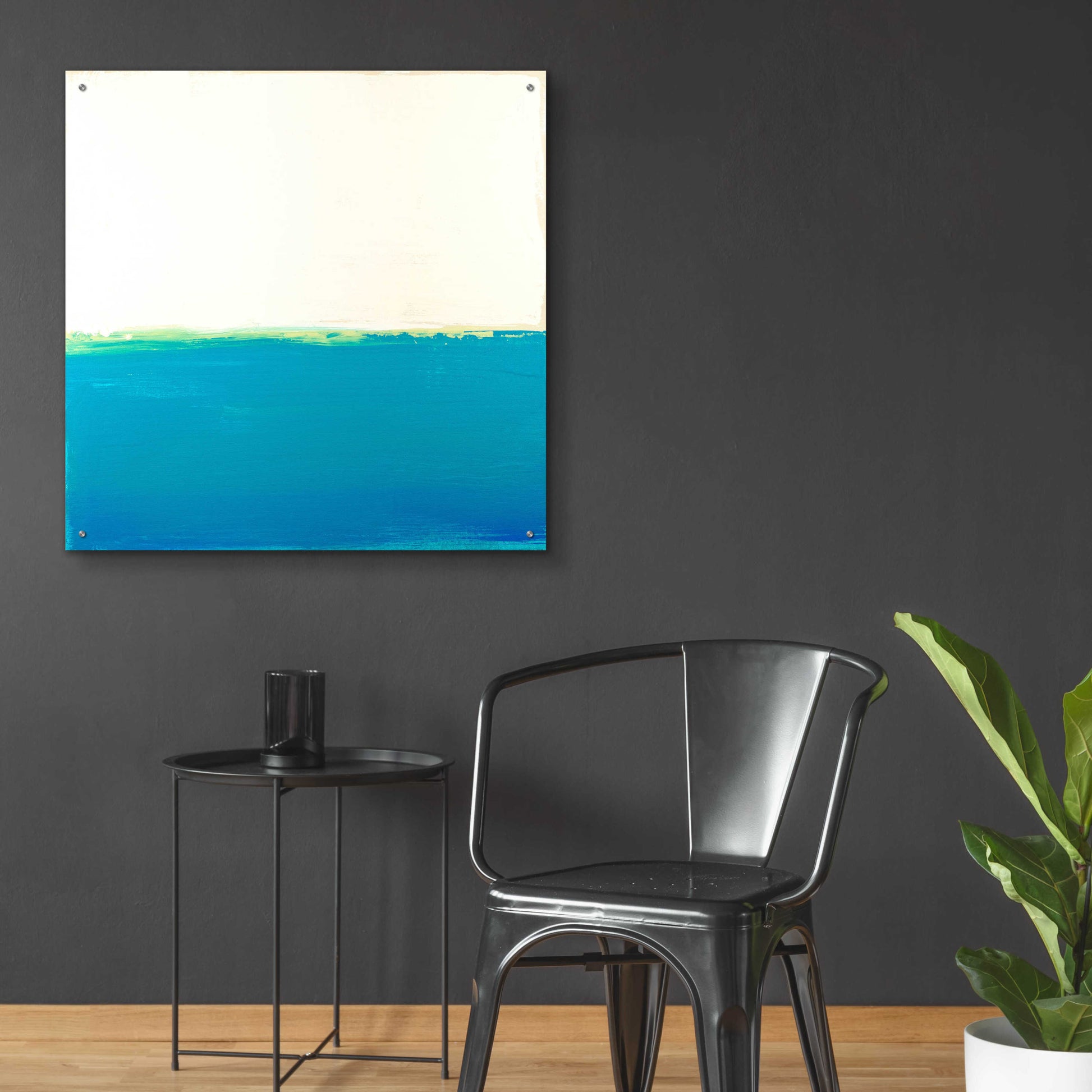 Epic Art 'Turquoise Sea' by Don Bishop Acrylic Glass Wall Art,36x36