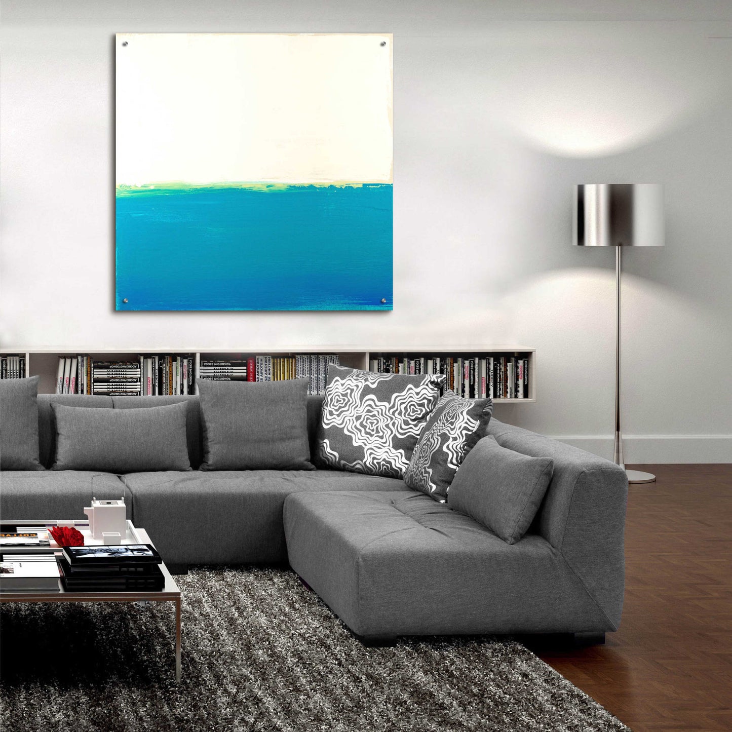 Epic Art 'Turquoise Sea' by Don Bishop Acrylic Glass Wall Art,36x36