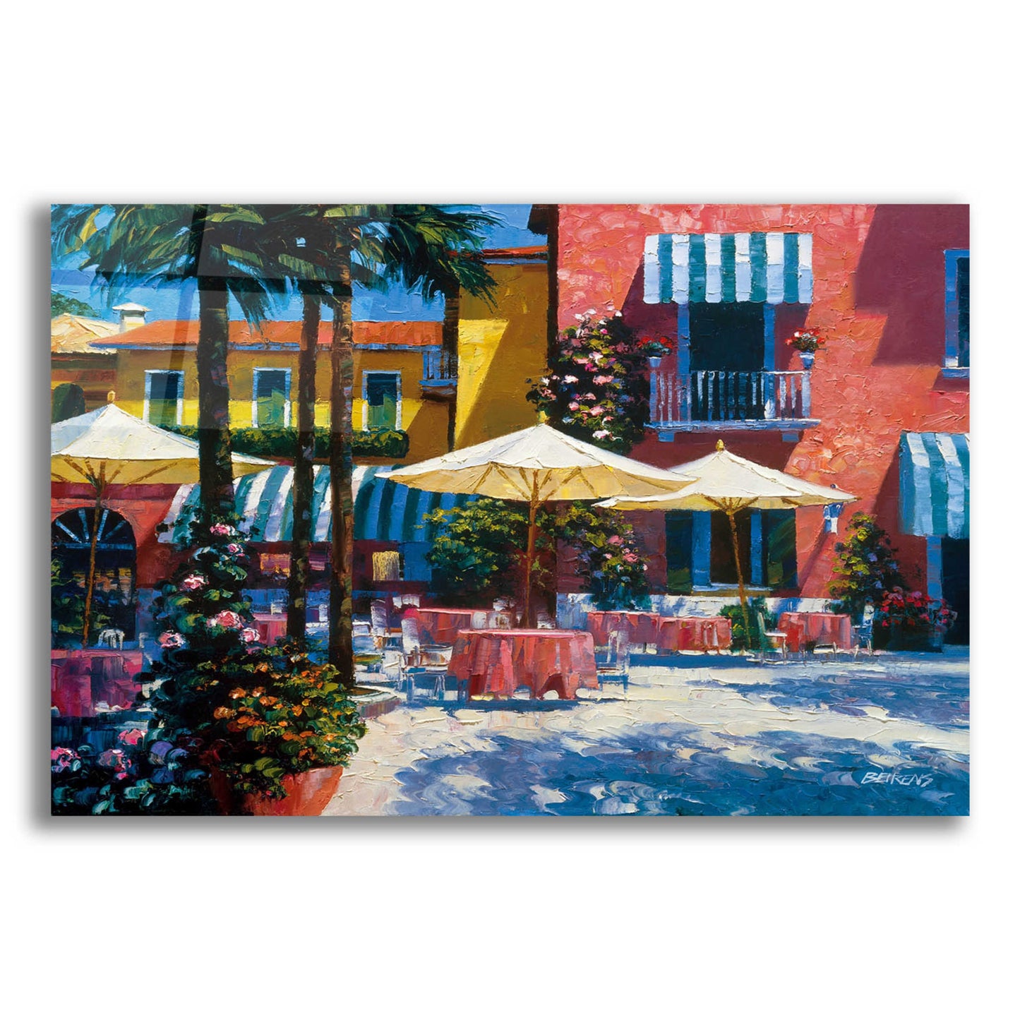 Epic Art 'Inn at Lake Garda' by Howard Behrens Acrylic Glass Wall Art,16x12