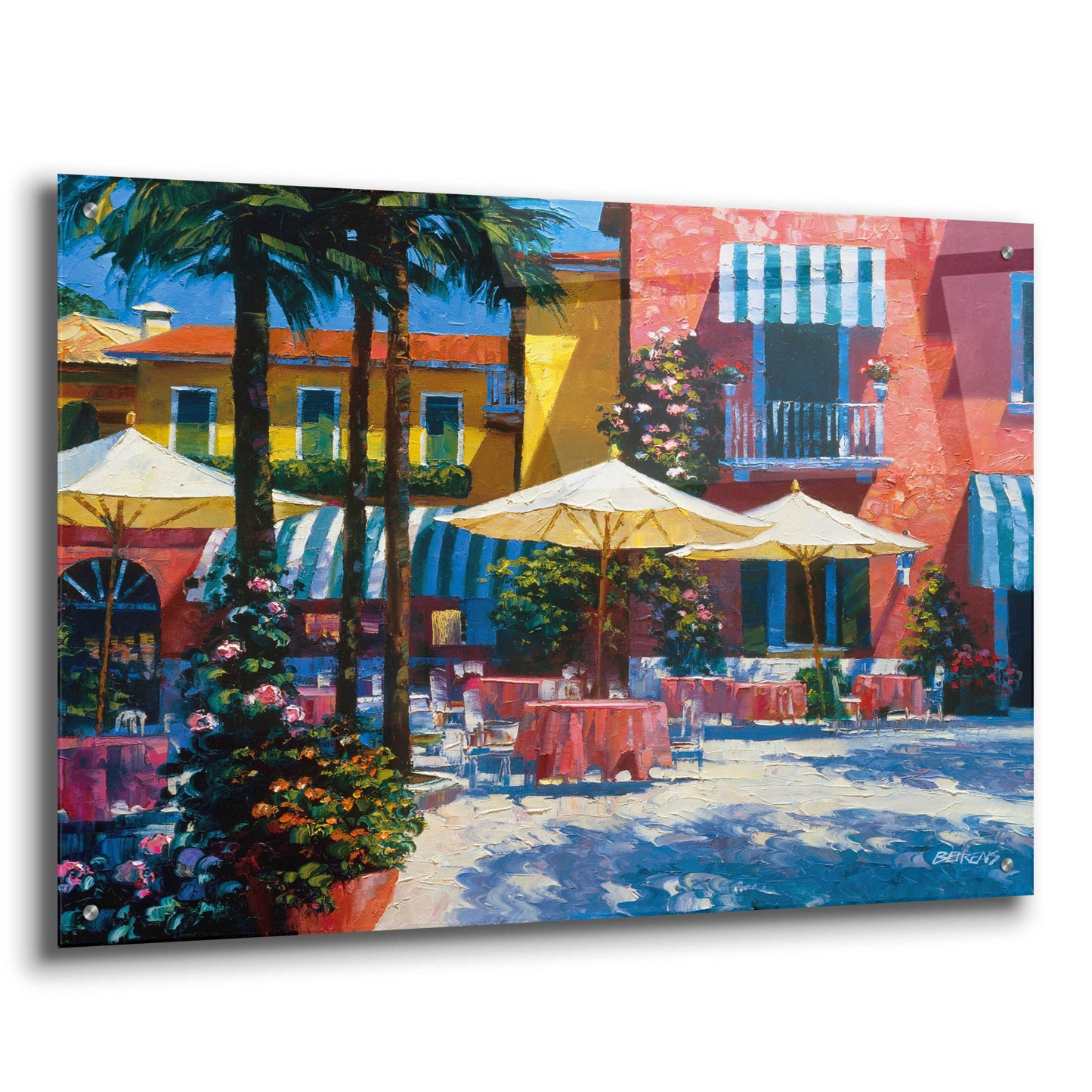 Epic Art 'Inn at Lake Garda' by Howard Behrens Acrylic Glass Wall Art,36x24