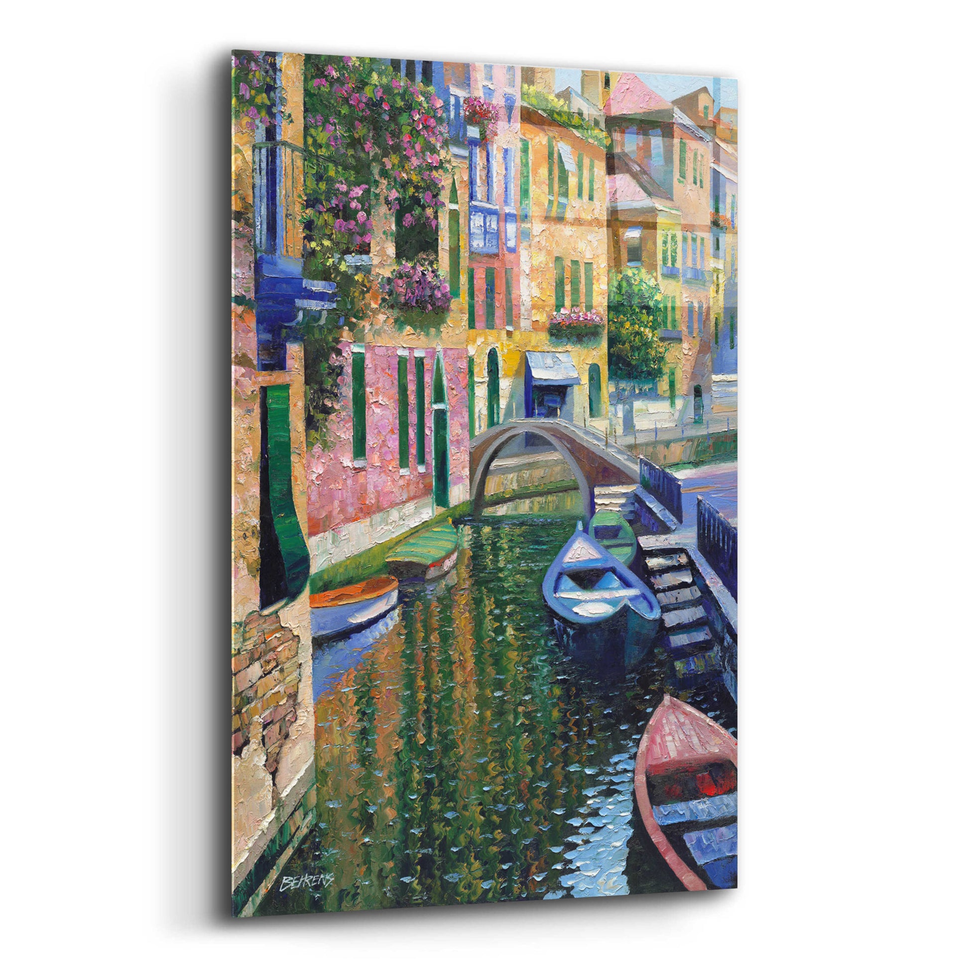 Epic Art 'Romantic Canal' by Howard Behrens Acrylic Glass Wall Art,12x16